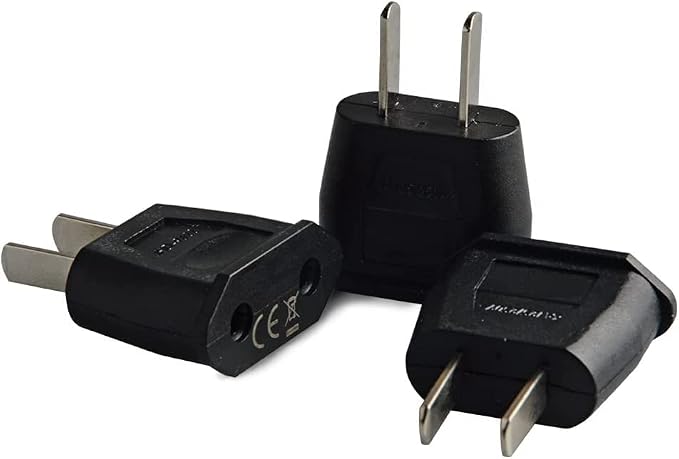 Aukru 3er-Pack EU auf US Reiseadapter, Reisestecker Europa auf USA / Amerika / China / Japan / Kanada / Mexiko