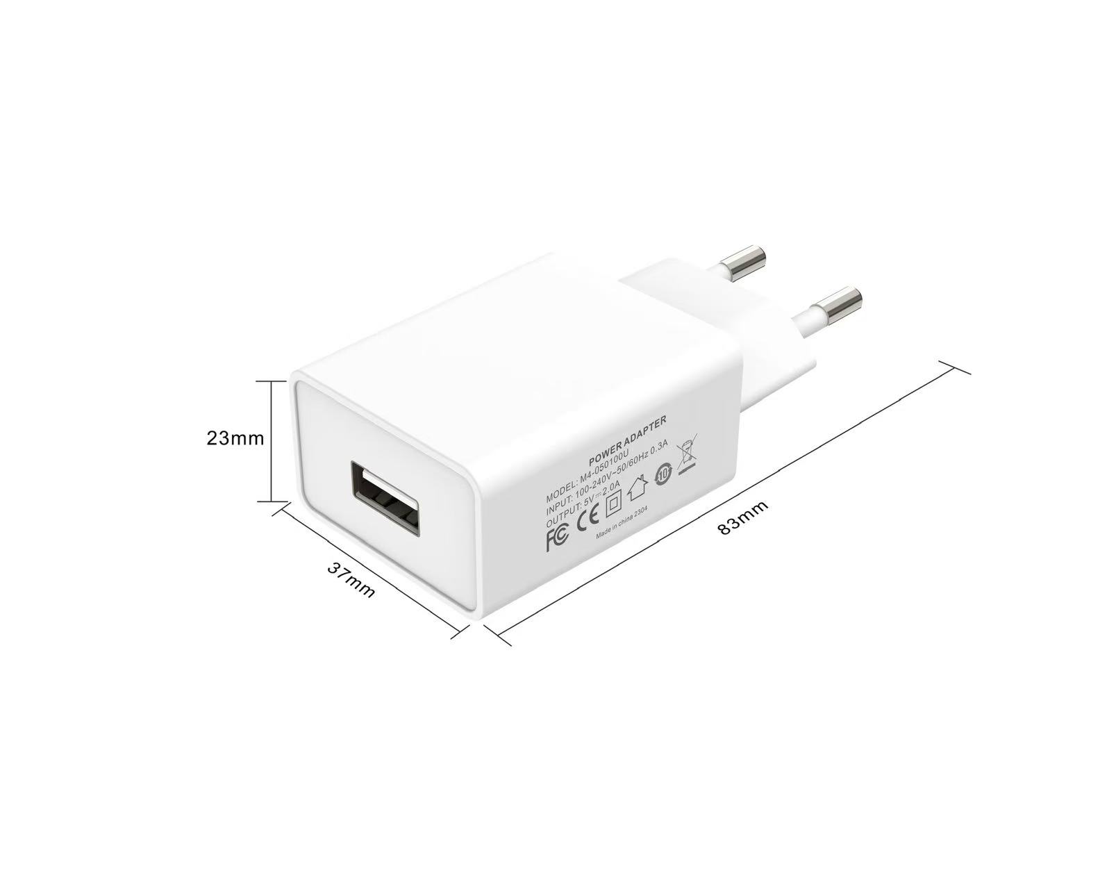 Aukru L4 Series Compact USB Power Adapter (EU / US) - L4 Single USB-A (EU Plug) - Aukru Wholesale Power Supply
