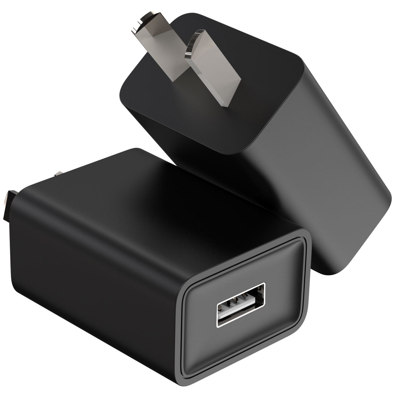Aukru M4 Series Universal USB Adapter (EU / US / AU) - M4-0520 AU 5V 2A (White) - M4-0520 AU (Black)