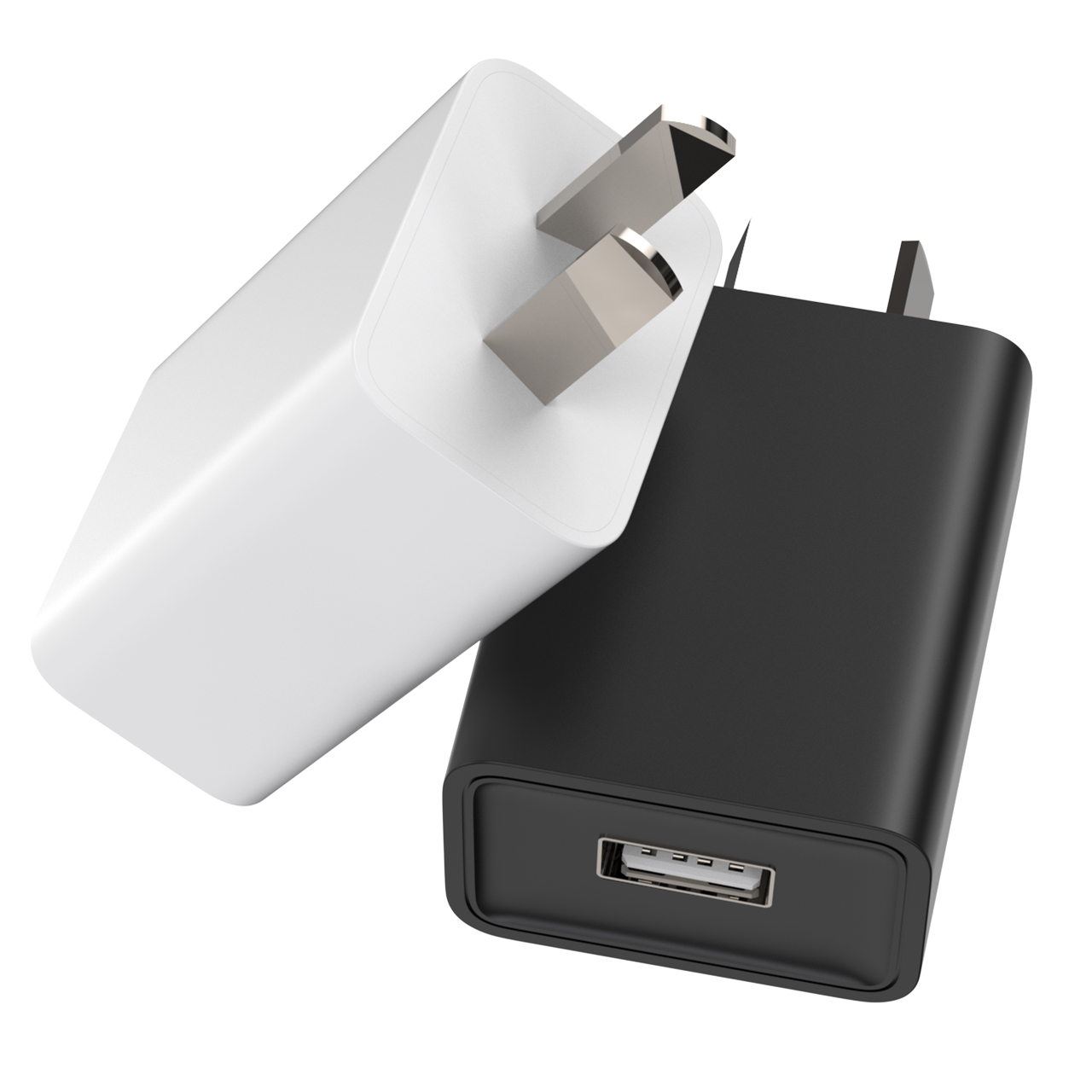 Aukru M4 Series Universal USB Adapter (EU / US / AU) - M4-0520 AU 5V 2A (White) - M4-0520 AU Dual Color