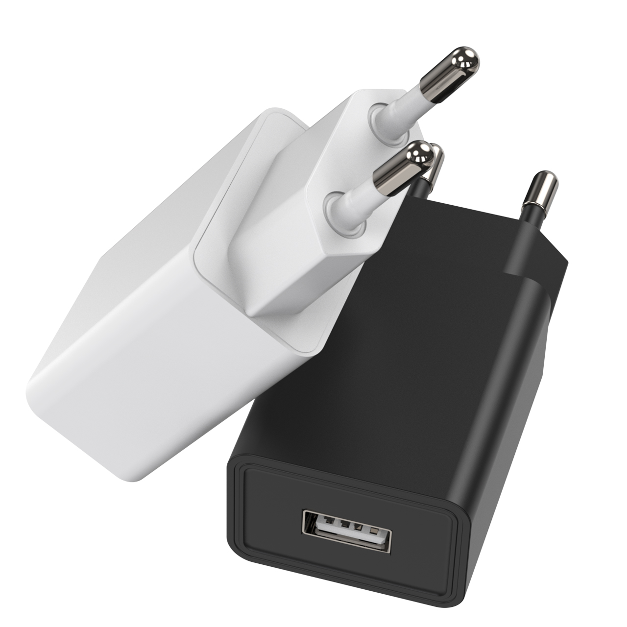 Aukru M4 Series Universal USB Adapter (EU / US / AU) - M4-0520 EU 5V 2A (White) - M4-0520 EU Dual Color