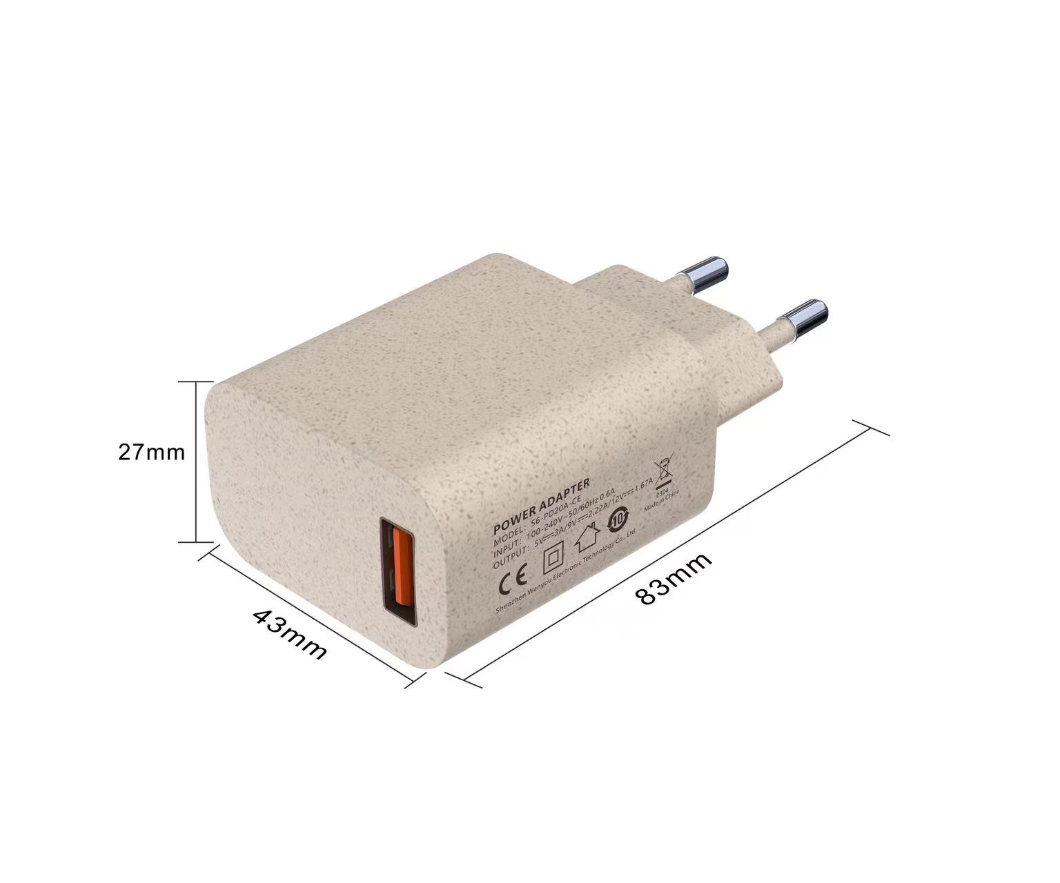 S6 EU Eco-Friendly Wheat Straw USB