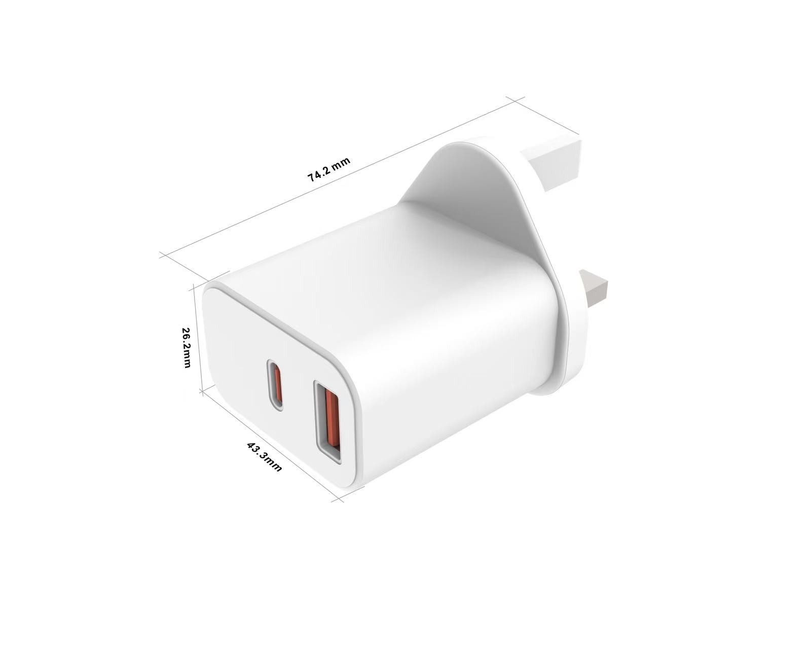 X6 1A1C Dual Port (UK Plug)