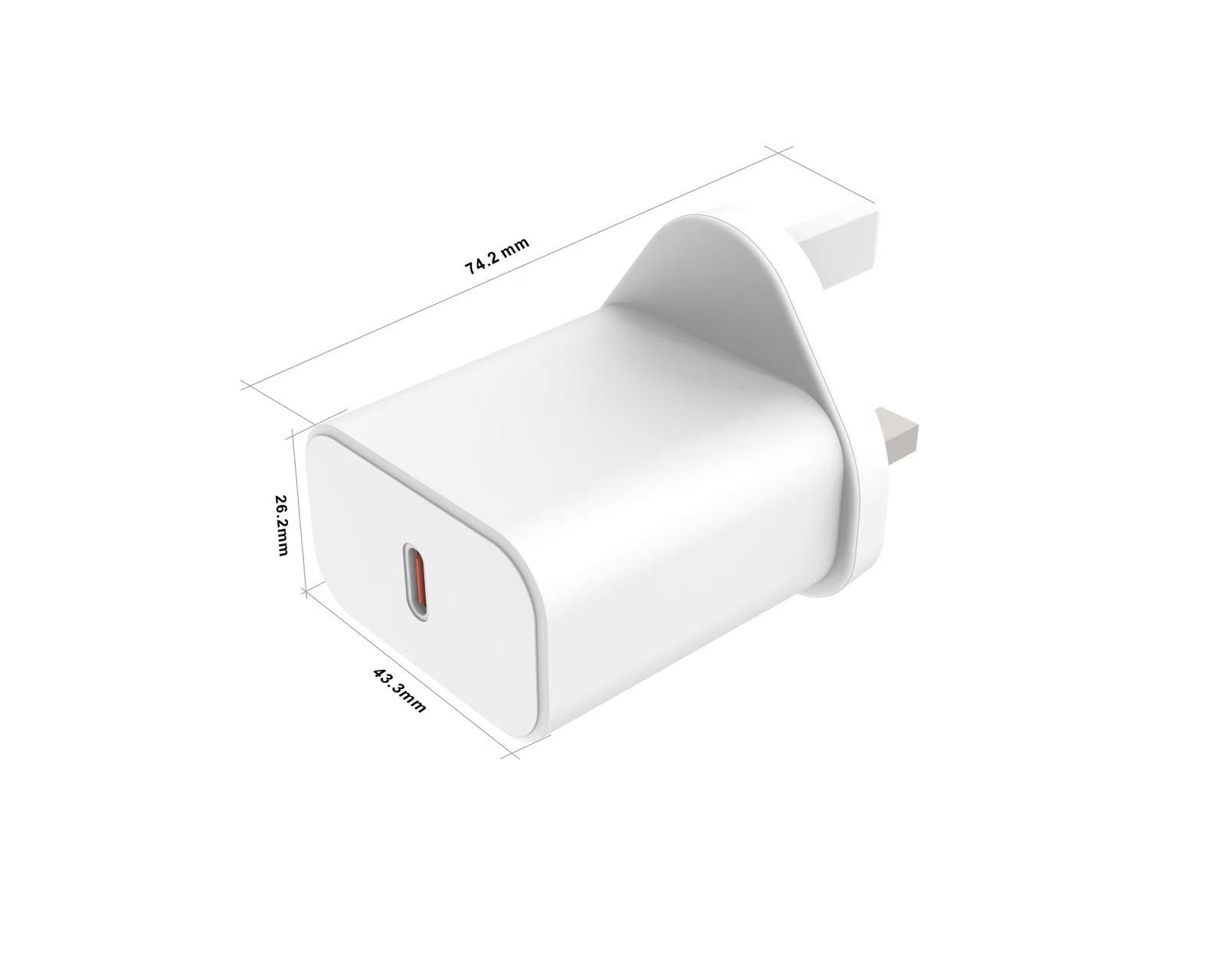 X6 Single Type-C (UK Plug)